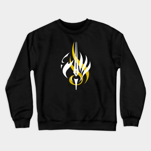 Black Desert Valkyrie Graphic Design Crewneck Sweatshirt by Jaxilar